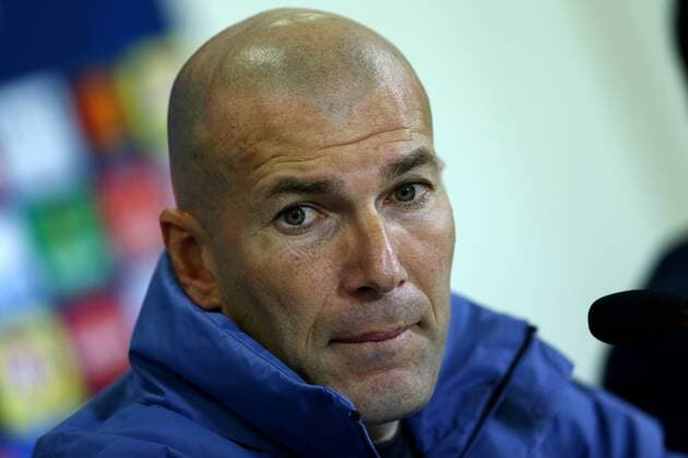 March 6, 2017 - Naples, Italy - Real Madrid s coach Zinedine Zidane attends a press conference PK Pressekonferenz on the eve of the Champions League football match Napoli vs Real Madrid on March 6, 2017 at the San Paolo stadium in Naples. Real Madrid Training and Press Conference  - ZUMAn230 20170306_zaa_n230_200 Copyright: xMatteoxCiambellix