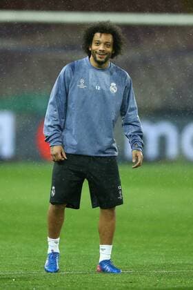 March 6, 2017 - Naples, Italy - Real Madrid s Brazilian defender Marcelo attend a training session under heavy rain on the eve of the Champions League football match Napoli vs Real Madrid on March 6, 2017 at the San Paolo stadium in Naples. Real Madrid Training and press conference PK Pressekonferenz  - ZUMAn230 20170306_zaa_n230_205 Copyright: xMatteoxCiambellix