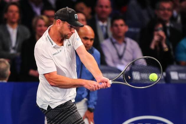 NEW YORK, NY - MARCH 06: Andy Roddick of the United States of America during the BNP Paribas Showdown on March 6, 2017, at Madison Square Garden in New York City, NY. (Photo by Rich Graessle Icon Sportswire) TENNIS: MAR 06 BNP Paribas Showdown Icon0306171075 EDITORIAL USE ONLY