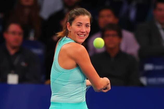 NEW YORK, NY - MARCH 06: Garbine Muguruza of Spain during the BNP Paribas Showdown on March 6, 2017, at Madison Square Garden in New York City, NY. (Photo by Rich Graessle Icon Sportswire) TENNIS: MAR 06 BNP Paribas Showdown Icon0306171086 EDITORIAL USE ONLY