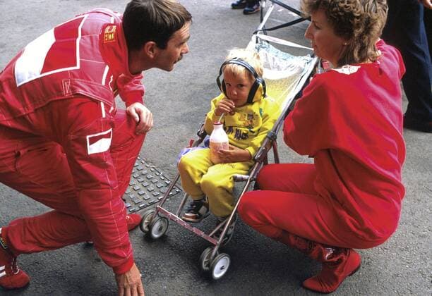 Motorsport, Formel 1, Ehefrauen der Ikonen - Archivbilder Nigel Mansell with wife Rosanne and son ÂGPL-JohnxDunbar 1004_15_GPL06039
