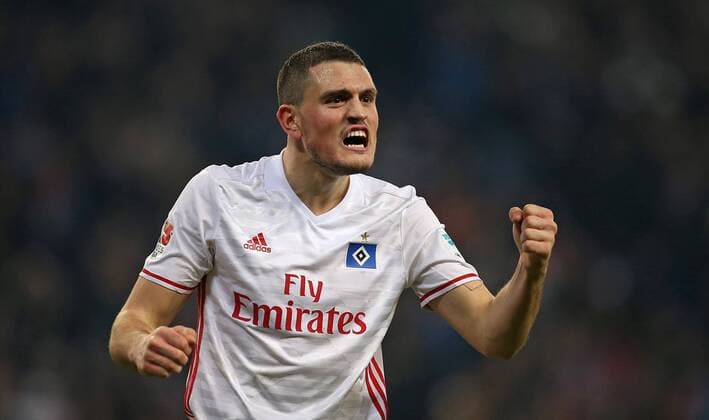 Hamburg, Germany 05.03.2017, 1. Bundesliga 23. Spieltag, Hamburger SV - Hertha BSC Berlin, Kyriakos Papadopoulos (Hamburg) ( DeFodi502