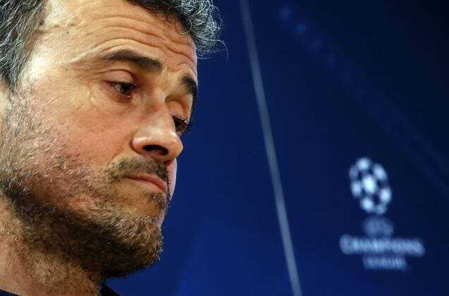 FC Barcelona Barca s head coach, Luis Enrique, attends a press conference PK Pressekonferenz at the end of a training session at the Joan Gamper facilities in Barcelona, northeastern Spain, 07 March 2017. FC Barcelona will face PSG in a UEFA Champions League round of 16 second leg match at the Camp Nou stadium on 08 May. Press conference of Luis Enrique !ACHTUNG: NUR REDAKTIONELLE NUTZUNG!  Copyright: xALBERTOxESTEVEZx GRA076 20170307-636244947568725053