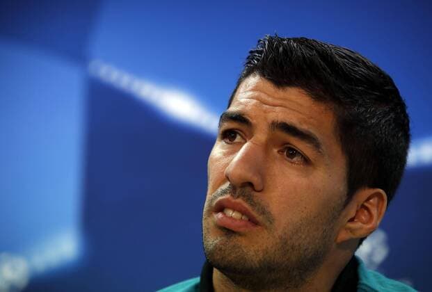 FC Barcelona Barca s Uruguayan forward Luis Suarez attends a press conference PK Pressekonferenz at the end of a training session at the Joan Gamper facilities in Barcelona, northeastern Spain, 07 March 2017. FC Barcelona will face PSG in a UEFA Champions League round of 16 second leg match at the Camp Nou stadium on 08 May. Press conference of FC Barcelona !ACHTUNG: NUR REDAKTIONELLE NUTZUNG!  Copyright: xALBERTOxESTEVEZx GRA241 20170307-636244969948690154