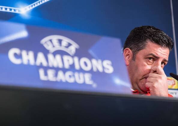 Dortmund, Deutschland 07.03.2017, UEFA Champions League - 2016 17, Pressekonferenz zum Spiel BV Borussia Dortmund - Benfica Lissabon, Coach Rui Vitoria (BLS) im Interview ( DeFodi507