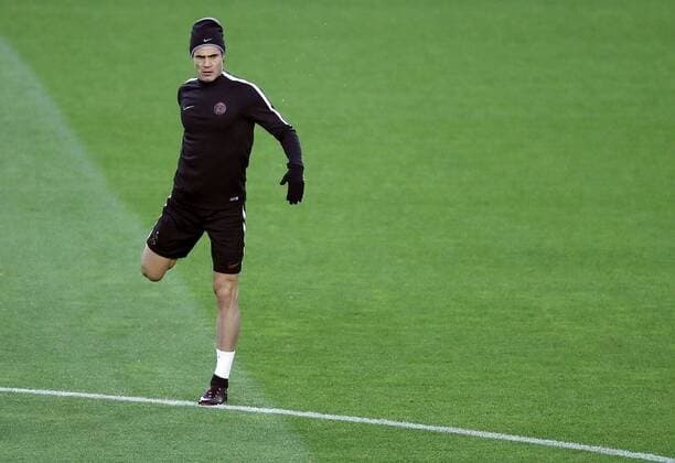 Fußball, CL, Paris St. Germain Training Paris Saint Germain s Uruguayan striker Edinson Cavani during the training of the team held at Camp Nou stadium in Barcelona, northeastern Spain, 07 March 2017. FC Barcelona Barca will face PSG in a UEFA Champions League round of 16 second leg match at the Camp Nou stadium on 08 May. TRAINING OF PARIS SAINT GERMAIN !ACHTUNG: NUR REDAKTIONELLE NUTZUNG!  Copyright: xALBERTOxESTEVEZx 20170307-636245116939121720