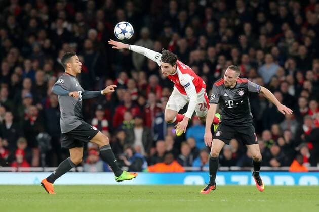 Thiago Alcantara (FC Bayern Muenchen 6) Hector Bellerin ( Arsenal FC 24 ) Franck Ribery (FC Bayern Muenchen 7), Arsenal FC - FC Bayern Muenchen, UEFA Champions League, Achtelfinale, Fussball, 07.03.2017, London Copyright: xLangerx xEibner-Pressefotox EP_HLR