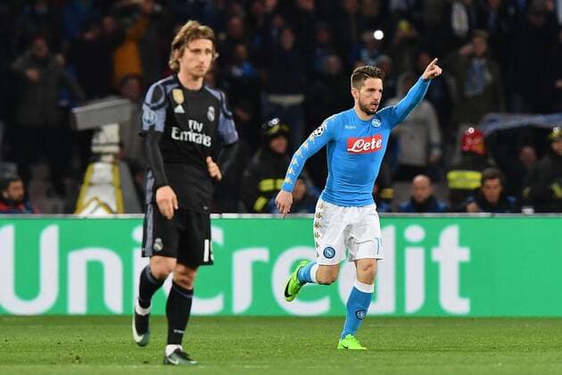Fußball, CL, SSC Neapel - Real Madrid As Napoli 07 03 2017 - Champions League SSC Napoli-Real Madrid Dries Mertens 