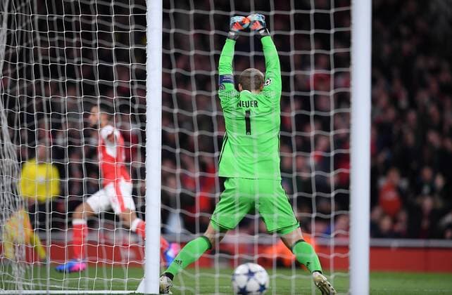 Bilder des Tages - SPORT Fußball, CL, FC Arsenal - Bayern München FUSSBALL CHAMPIONS LEAGUE SAISON 2016 2017 ACHTELFINALE RUECKSPIEL Arsenal London - FC Bayern Muenchen 07.03.2017 Torwart Manuel Neuer (FC Bayern Muenchen) ist nach dem 1:0 enttaeuscht 