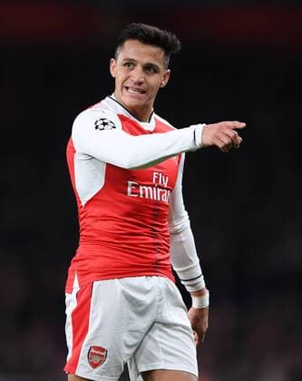 FUSSBALL CHAMPIONS LEAGUE SAISON 2016 2017 ACHTELFINALE RUECKSPIEL Arsenal London - FC Bayern Muenchen 07.03.2017 Alexis Sanchez (Arsenal) 