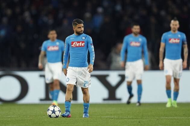 Fußball, CL, SSC Neapel - Real Madrid Lorenzo Insigne of SSC Napoli, Raul Albiol of SSC Napoli, Marek Hamsik of SSC Napoli,during the UEFA Champions League round of 16 match between SSC Napoli and Real Madrid on March 07, 2017 at the Stadio San Paolo in Naples, Italy SSC Napoli v Real Madrid UEFA Champions League 2016 2017 xVIxxIVx 7278623