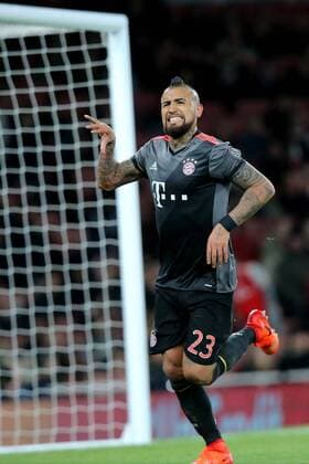 Fußball, CL, FC Arsenal - Bayern München Arturo Vidal (FC Bayern Muenchen 23) nach dem 1:5, Arsenal FC - FC Bayern Muenchen, UEFA Champions League, Achtelfinale, Fussball, 07.03.2017, London Copyright: xLangerx xEibner-Pressefotox EP_HLR
