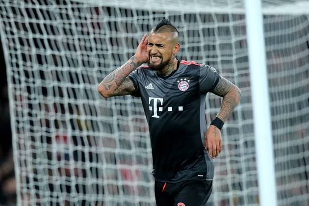 Fußball, CL, FC Arsenal - Bayern München Arturo Vidal (FC Bayern Muenchen 23) nach dem 1:5, Arsenal FC - FC Bayern Muenchen, UEFA Champions League, Achtelfinale, Fussball, 07.03.2017, London Copyright: xLangerx xEibner-Pressefotox EP_HLR