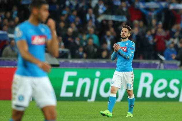 Fußball, CL, SSC Neapel - Real Madrid Dries Mertens Napoli dejection Napoli 07-03-2017 Stadio San Paolo Football Calcio UEFA Champions League 2016 2017 Round of 16, 2st leg SSC Napoli vs. Real Madrid cesarexpurini