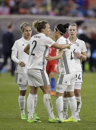 March 7, 2017: German Women s national team Nationalteam celebrates their victory after a soccer match as part of the SheBelieve Cup 2017 between Germany and England at RFK Stadium in Washington DC. Germany defeats England, 1-0. CSM SheBelieve Cup 2017: Germany vs England MAR 07 - ZUMAc04_ 20170307_zaf_c04_026 Copyright: xJustinxCooperx