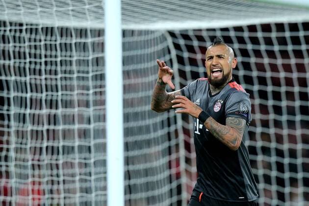 Arturo Vidal (FC Bayern Muenchen 23) Jubel , Arsenal FC - FC Bayern Muenchen, UEFA Champions League, Achtelfinale, Fussball, 07.03.2017, London Copyright: xLangerx xEibner-Pressefotox EP_HLR