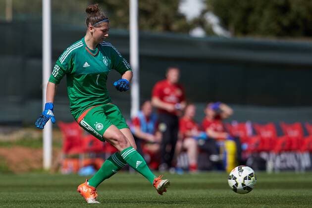 Spain: Friendly international match Länderspiel at La Manga Lena Pauels of Germany during the International Friendly Länderspiel match U19 between Germany Women vs Scotland Women at La Manga Club on March 07, 2017 at la Manga Club, Spain.  SergioxLopezx xPacificxPress
