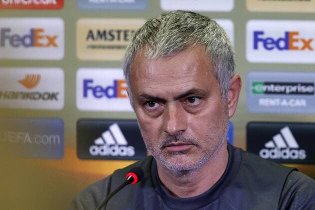 ROSTOV-ON-DON, RUSSIA - MARCH 8, 2017: Manchester United ManU s head coach Jose Mourinho looks on at a press conference PK Pressekonferenz ahead of their 2016-17 UEFA Europa League Round of 16, 1st leg football match against FC Rostov. Valery Matytsin TASS  TS043988