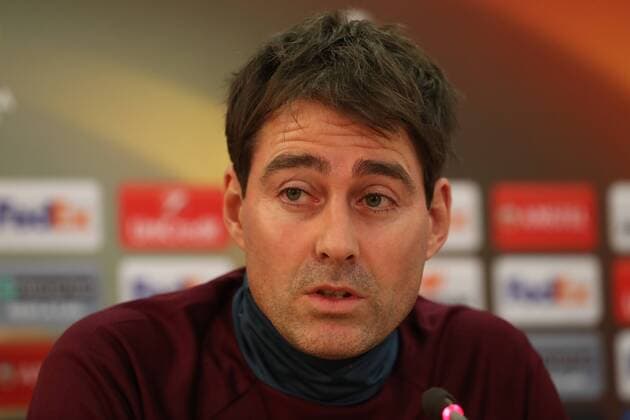 Anderlecht s head coach Rene Weiler pictured during a press conference PK Pressekonferenz of Belgian soccer team RSC Anderlecht in Nicosie, Cyprus, Wednesday 08 March 2017. Tomorrow Anderlecht is playing 1 8 final first leg game of the Europa League competition against Cyprus team Apoel Nicosie. VIRGINIExLEFOUR  x05060848x