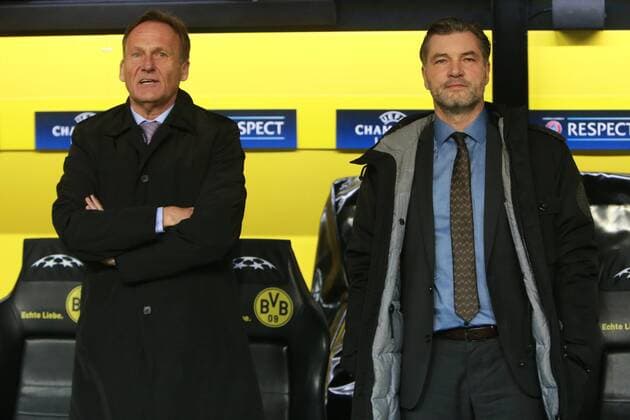 08.03.2017, xkvx, Fussball Champions League, Borussia Dortmund - Benfica Lissabon, emspor, v.l. Joachim Watzke (Geschaefsfuehrer Borussia Dortmund), Michael Zorc (Manager Borussia Dortmund) Dortmund