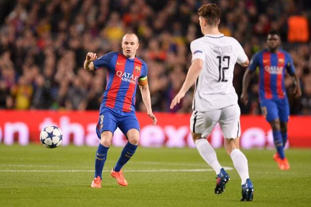 08 ANDRES INIESTA (bar) - Fussball, Champions League, FC Barcelona vs. Paris Saint Germain PSG - 08 03 2017 AnthonyBIBARD FEP Panoramic 