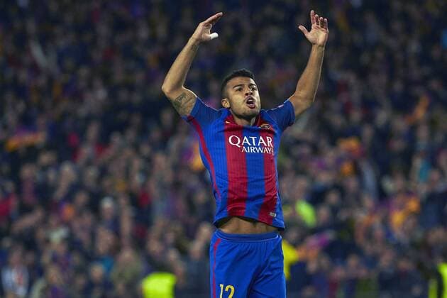 FC Barcelona Barca s Brazilian midfielder Rafinha reacts during the UEFA Champions league second leg round of 16 match between FC Barcelona and Paris Saint-Germain at Camp Nou stadium in Barcelona, Catalonia, Spain, 08 March 2017. FC BARCELONA VS. PARIS SAINT-GERMAIN !ACHTUNG: NUR REDAKTIONELLE NUTZUNG!  Copyright: xAlejandroxGarcíax BCN001 20170308-636246049493305597
