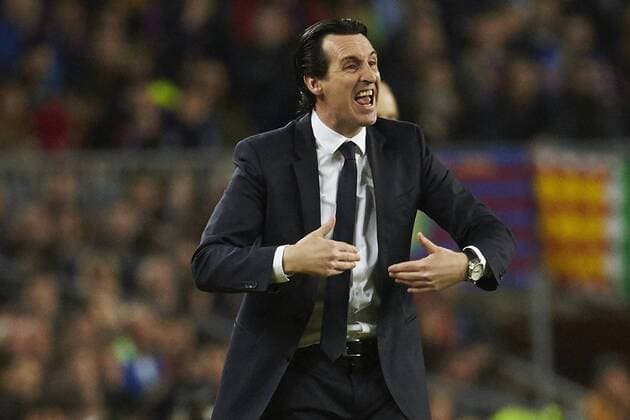 Paris Saint-Germain s Spanish coach Unai Emery reacts during the UEFA Champions league second leg round of 16 match between FC Barcelona Barca and Paris Saint-Germain at Camp Nou stadium in Barcelona, Catalonia, Spain, 08 March 2017. FC BARCELONA VS. PARIS SAINT-GERMAIN !ACHTUNG: NUR REDAKTIONELLE NUTZUNG!  Copyright: xAlejandroxGarcíax BCN001 20170308-636246055359345428