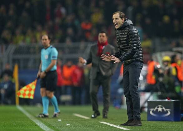 08.03.2017, Fussball Champions-League 2016 2017, Achtelfinale, Borussia Dortmund - Benfica Lissabon, im Signal-Iduna-Park Dortmund. Trainer Thomas Tuchel (Dortmund) 