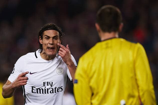 08.03.2017, xslx, Fussball Champions League, FC Barcelona Barca - Paris St. Germain, emspor vl Edinson Cavani (Paris Saint-Germain) Barcelona