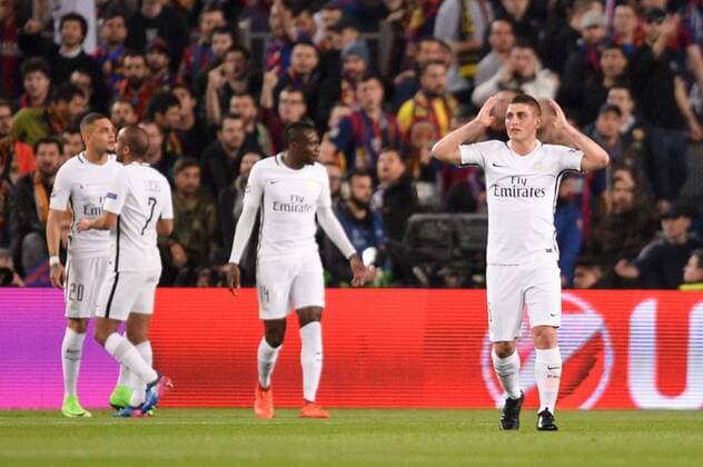 06 MARCO VERRATTI (psg) - DECEPTION - Fussball, Champions League, FC Barcelona vs. Paris Saint Germain PSG - 08 03 2017 AnthonyBIBARD FEP Panoramic 