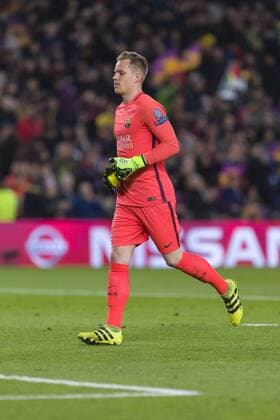 SPAIN - Mar, 8th: Marc Andre Ter Stegen during the match between FC Barcelona Barca - Paris Saint Germain, for the round of 16 of the Champions League, played at Camp Nou Stadium on 8th March 2016 in Barcelona, Spain. (Credit: Mikel Trigueros Urbanandsport Cordon Press)  xCordonxPressx xSPAINx-xFCxBarcelonax-xParisxSaintxGermainx-xxChampionsxLeaguex-x2016 17x
