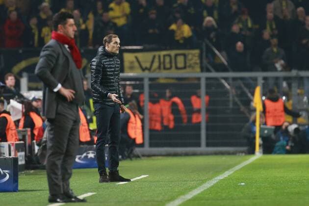 08.03.2017, xkvx, Fussball Champions League, Borussia Dortmund - Benfica Lissabon, emspor, v.l. Trainer Thomas Tuchel (BVB Borussia Dortmund) gibt Anweisung, gestikuliert, mit den Armen gestikulieren, gives instructions, gesticulate Dortmund