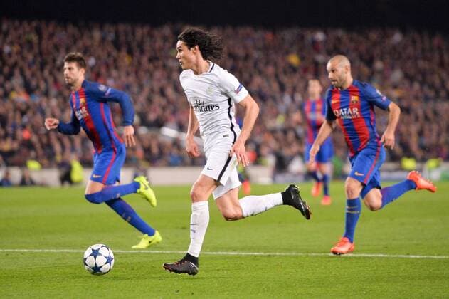 09 EDINSON CAVANI (psg) - Fussball, Champions League, FC Barcelona vs. Paris Saint Germain PSG - 08 03 2017 AnthonyBIBARD FEP Panoramic 