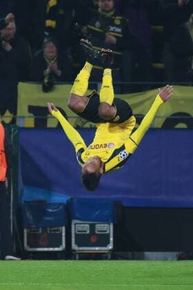 08.03.2017, xkvx, Fussball Champions League, Borussia Dortmund - Benfica Lissabon, emspor, v.l. Torjubel, Goal celebration, celebrate the goal zum 4:0 durc Pierre-Emerick Aubameyang (BVB Borussia Dortmund) Dortmund