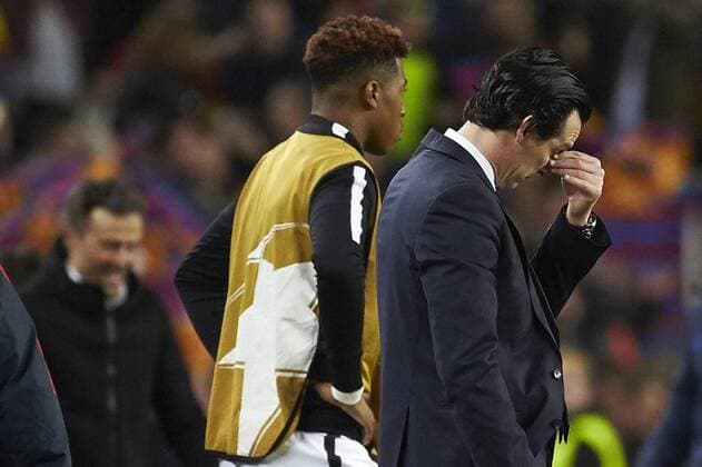 Bilder des Tages - SPORT Paris Saint-Germain s coach Unay Emery reacts during the UEFA Champions league second leg round of 16 match between FC Barcelona Barca and Paris Saint-Germain at Camp Nou stadium in Barcelona, Catalonia, Spain, 08 March 2017. FC BARCELONA VS. PARIS SAINT-GERMAIN !ACHTUNG: NUR REDAKTIONELLE NUTZUNG!  Copyright: xAlejandroxGarciax BCN001 20170308-636246114530215053
