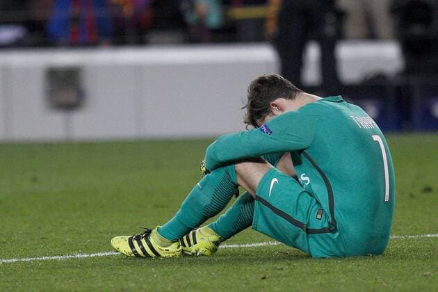 Fußball, CL, FC Barcelona - Paris St. Germain Paris Saint-Germain s goalkeeper Kevin Trapp reacts after the 6-1 during the UEFA Champions League second leg round of 16 match between FC Barcelona Barca and Paris Saint-Germain at Camp Nou stadium in Barcelona, Catalonia, Spain, 08 March 2017. FC BARCELONA VS. PARIS SAINT-GERMAIN !ACHTUNG: NUR REDAKTIONELLE NUTZUNG!  Copyright: xAndreuxDalmaux BCN001 20170308-636246140227470678