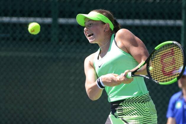 March 8, 2017 - Indian Wells, California, United States - JELENA OSTAPENKO in her first round match at the BNP Paribas Open tennis tournament in Indian Wells California. Tennis 2017 - BNP Paribas Open - Day 3 - ZUMAl132 20170308_zap_l132_019 Copyright: xChristopherxLevyx