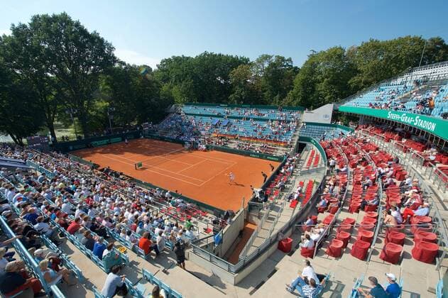 Tennis Berlin 16.09.2016 Davis Cup Deutschland (GER) - Polen (POL) Steffi Graf Stadion Sportstätte
