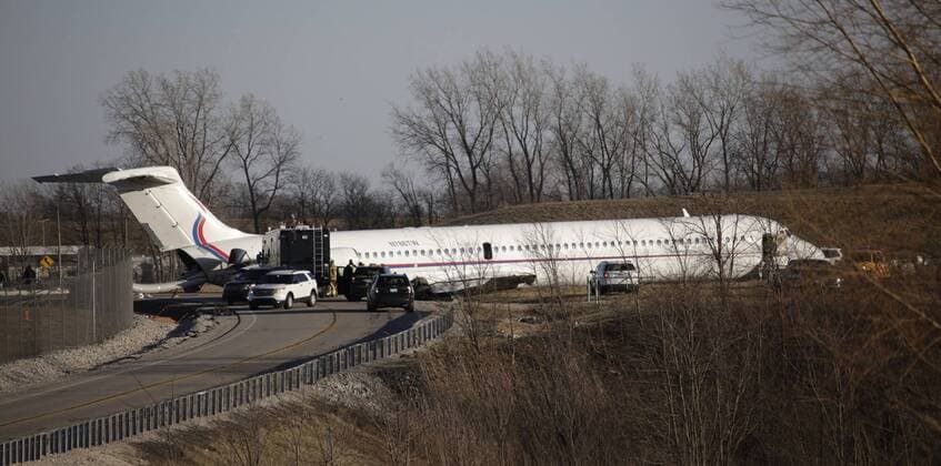 March 8, 2017 - Michigan, U.S. - A plane carrying the U of M basketball team was forced to abort a take off at the Willow Run Airport in Ypsilanti Wednesday Mar. 8, 2017 due to heavy winds that hit the area. Michigan News - March 8, 2017 - ZUMAf31_ 77700354st Copyright: xMandixWrightx