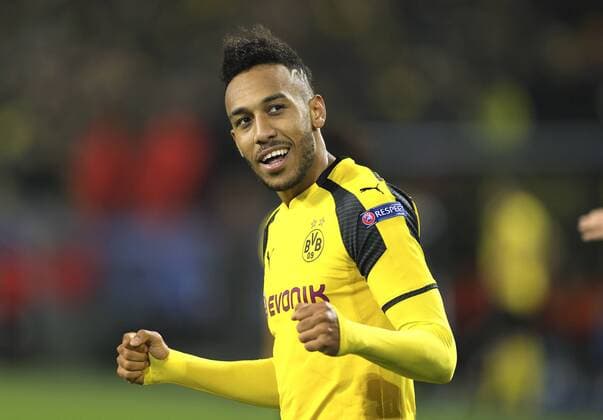 Themen der Woche - SPORT Foto: Torjubel Pierre Aubameyang ( Borussia ) Fussball - Championsleague am Mi. 08.03.2017 Achtelfinale Borussia Dortmund - Benfica Lissabon 4 - 0