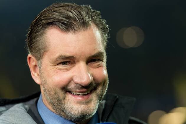 Dortmund, Germany 08.03.2017, UEFA Champions League - 2016 17 Season, Round of 16, Second leg, BV Borussia Dortmund - Benfica Lissabon, 4:0, Sportdirektor Michael Zorc (BVB), lacht, lachen ( DeFodi001