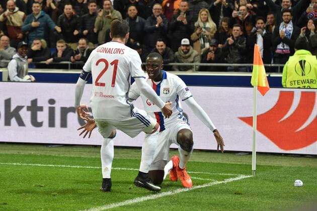 Fußball, EL, Olympique Lyon - AS Rom But de Mouctar Diakhaby (lyon) FOOTBALL : Lyon vs Rome - Ligue Europa - 1 8e de finale - 09 03 2017 FredericChambert Panoramic 