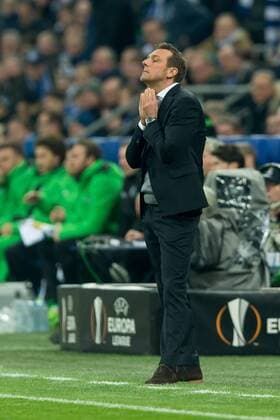 Gelsenkirchen, Germany, 09.03.2017, UEFA Europa League - 2016 17 Season, Round of 16, First leg, FC Schalke 04 - Borussia Moenchengladbach, Trainer Markus Weinzierl (S04) ( DeFodi001