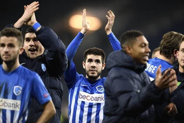 Genk s Alejandro Pozuelo pictured after a soccer game between Belgian teams KAA Gent and KRC Genk, Thursday 09 March 2017 in Gent, the first leg of the 1 8 finals of the Europa League competition. YORICKxJANSENS  x05062119x