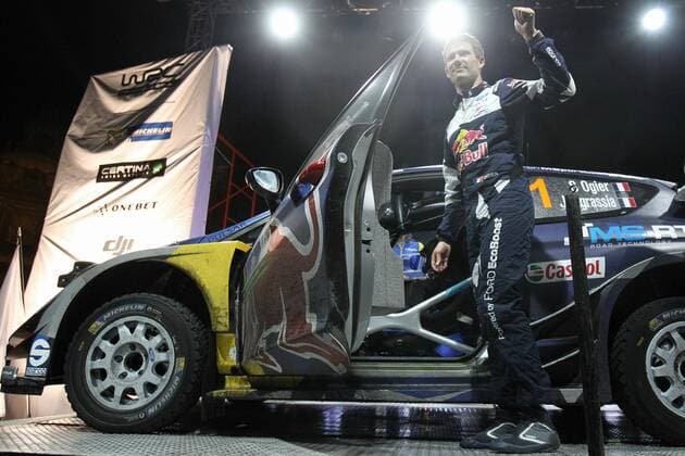 French Sebastien Ogier, Ford Fiesta WRC Motorsport Rallye WM waves during the first stage of World Rally of Mexico in Mexico City, Mexico, 09 March 2017. The World Rally of Mexico opens its first stage at the main square of Mexico. World Rally Championship !ACHTUNG: NUR REDAKTIONELLE NUTZUNG!  Copyright: xUlisesxRuizxBasurtox MEX41 20170310-636247213830308614