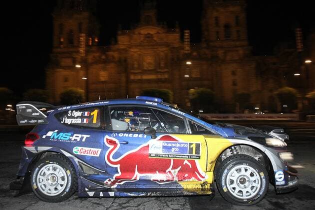 French Sebastien Ogier drives his Ford Fiesta WRC Motorsport Rallye WM during the first stage of World Rally of Mexico in Mexico City, Mexico, 09 March 2017. The World Rally of Mexico opens its first stage at the main square of Mexico. World Rally Championship !ACHTUNG: NUR REDAKTIONELLE NUTZUNG!  Copyright: xUlisesxRuizxBasurtox MEX41 20170310-636247214509835902