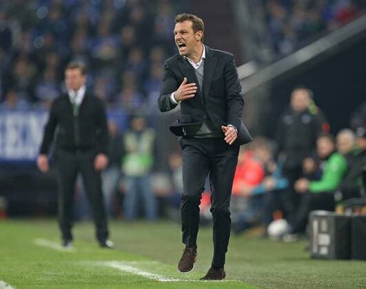 09.03.2017, Fussball UEFA Europa League 2016 2017, Achtelfinale, FC Schalke 04 - Borussia Mönchengladbach, in der VELTINS-Arena Gelsenkirchen. Trainer Markus Weinzierl (Schalke) 
