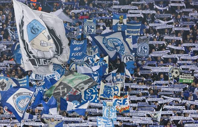 Gelsenkirchen, 09.03.2017 Schalke Fans - Eurofighter FC Schalke 04 - Borussia Mönchengladbach