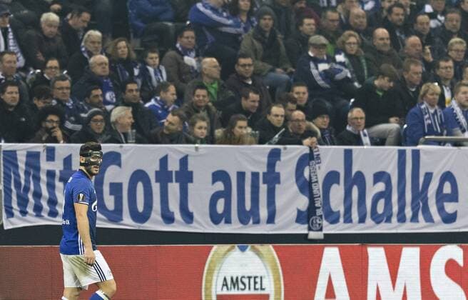 Gelsenkirchen, 09.03.2017 Sead Kolasinac (S04) - Mit Gott auf Schalke FC Schalke 04 - Borussia Mönchengladbach