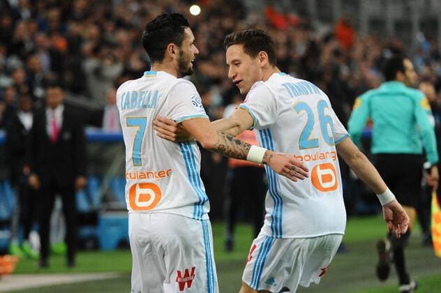 Torjubel - Cabella (OM) - Thauvin (OM) FOOTBALL : Olympique Marseille vs SCO Angers - Ligue1 - 10 03 2017 FranckPennant Panoramic 